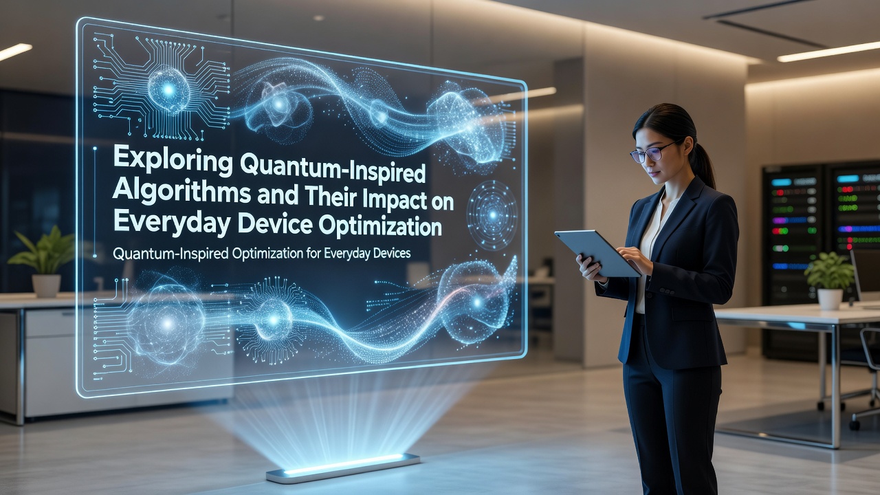 Illustration of quantum-inspired algorithms applied to device optimization processes