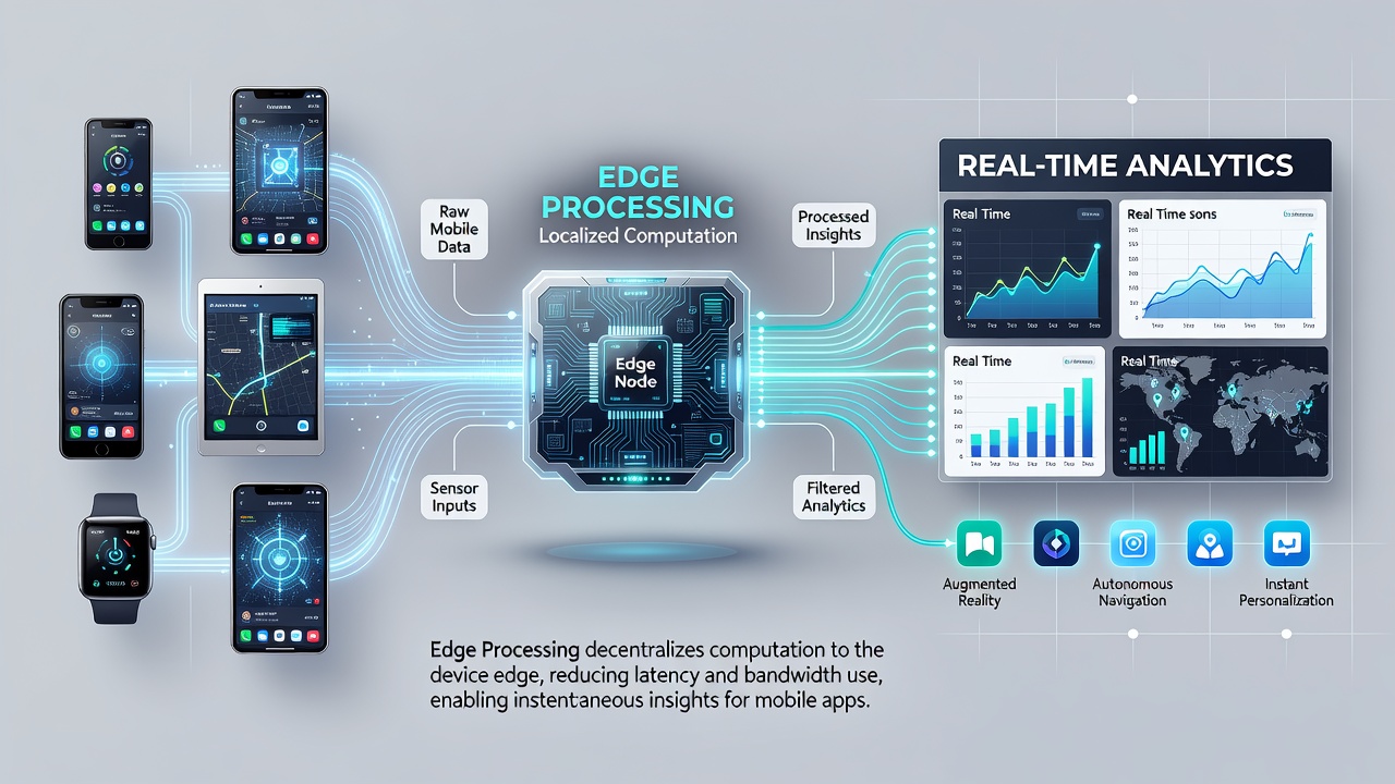 Mobile device running edge analytics for live data processing