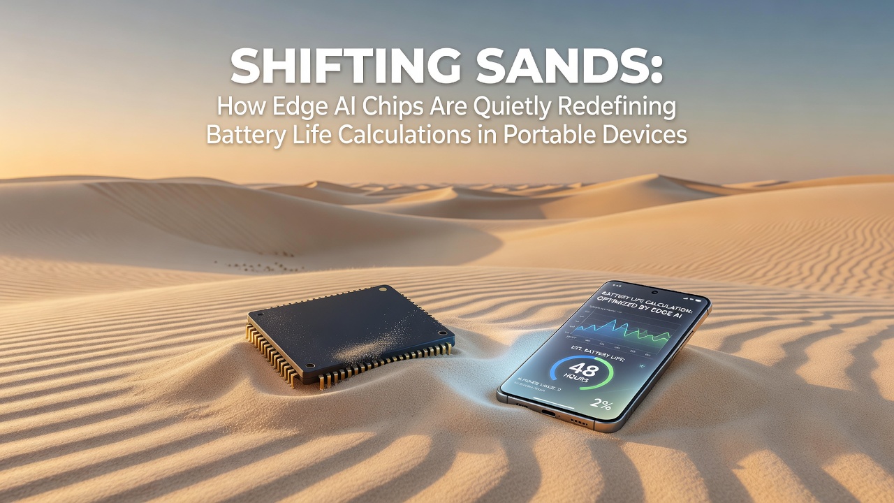 Close-up of an edge AI chip integrated into a modern portable device motherboard