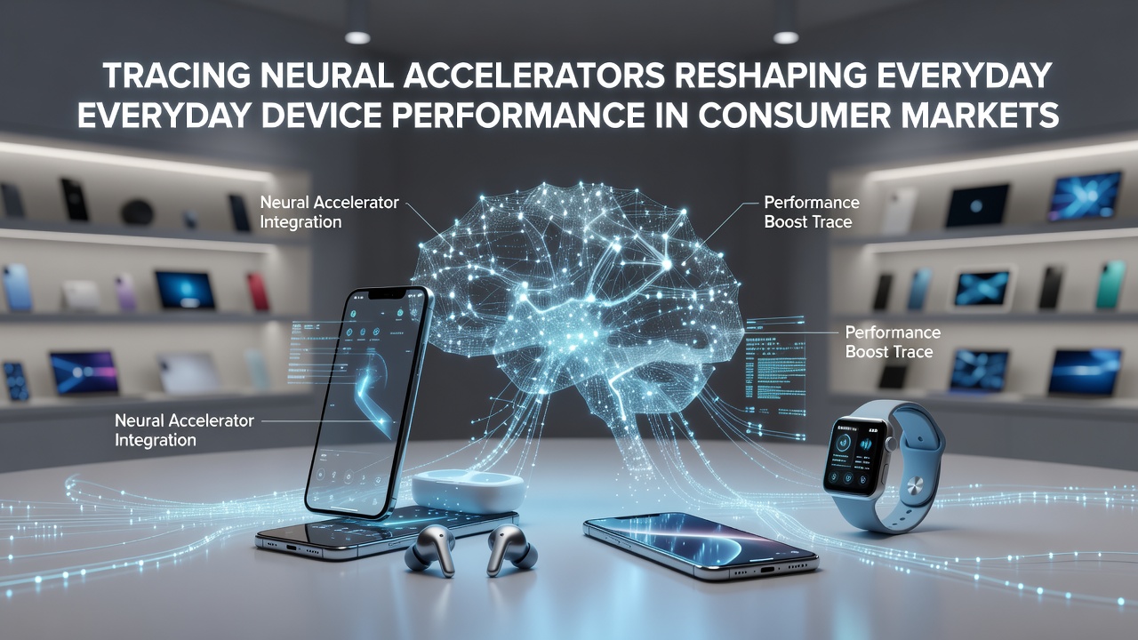 Neural processing units powering AI features in smart home devices and wearables with efficiency graphs
