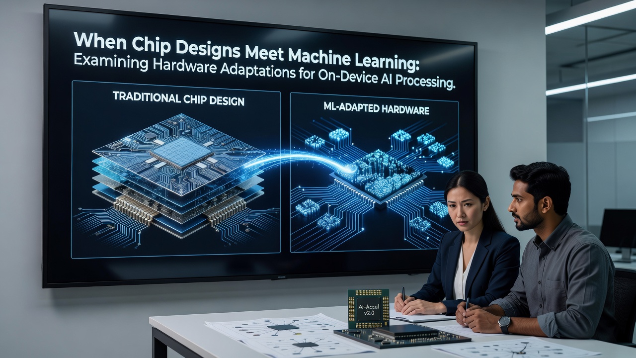 Diagram of on-device AI pipeline mapping quantized neural networks onto specialized hardware blocks